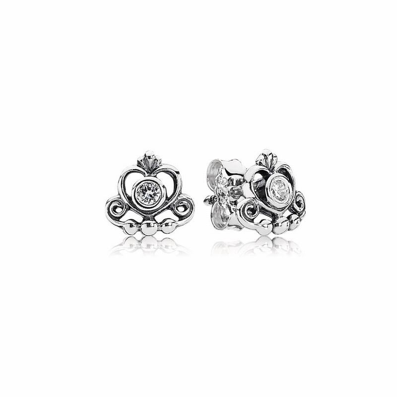 Pandora My Princess Tiara Stud Earrings Silver Egypt XK9623510